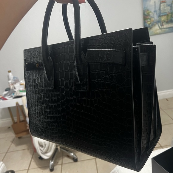 Saint Laurent Sac de Jour Black crocodile - Picture 3 of 7
